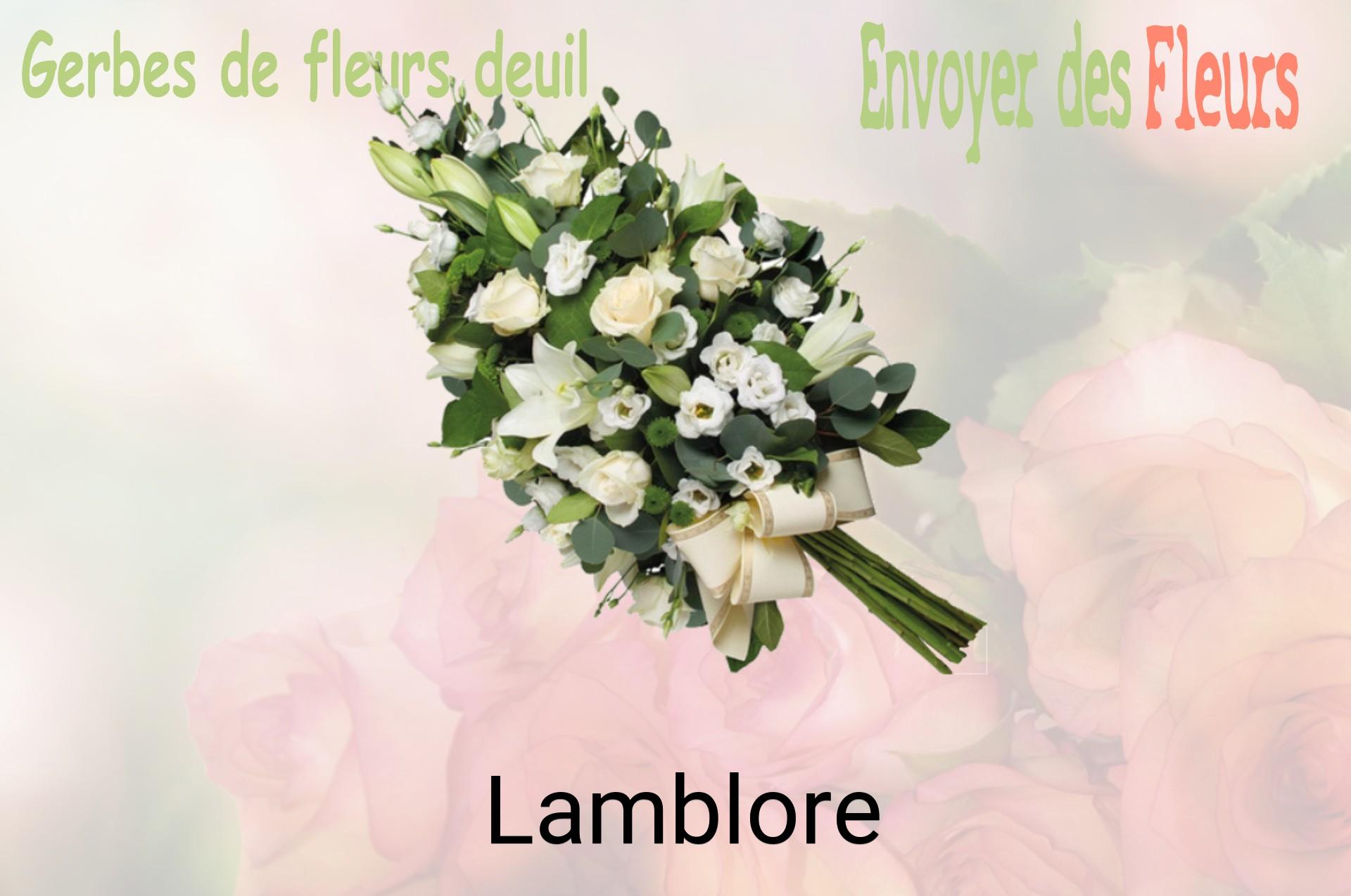 Gerbe de fleurs de deuil livrée à Lamblore